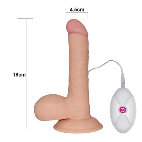 Wibrujące Dildo The Ultra Soft Dude, 7.5 cala