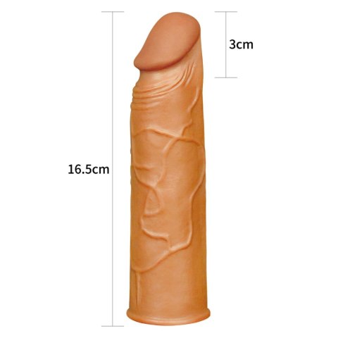 Add 1" Pleasure X Tender – Przedłużka penisa w kolorze brązowym