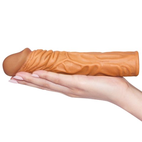 Add 2" Pleasure X Tender – Realistyczna nakładka na penisa, brązowa