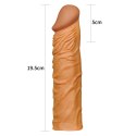 Add 2" Pleasure X Tender – Realistyczna nakładka na penisa, brązowa