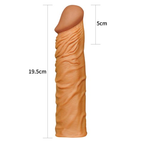 Add 2" Pleasure X Tender – Realistyczna nakładka na penisa, brązowa