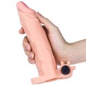Wibrująca Przedłużka Penisa Pleasure X-Tender - Dodatkowe 2 cale Cielistej Rozkoszy
