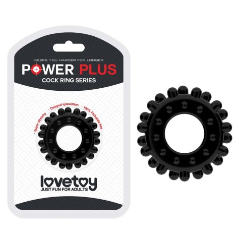 POWER PLUS Pierścień Erekcyjny Czarny