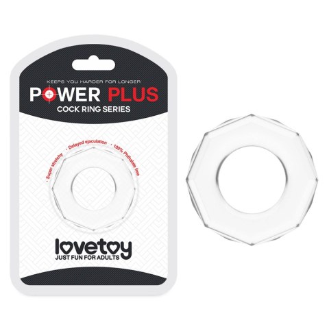 POWER PLUS Przezroczysty Pierścień Erekcyjny