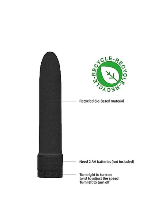 Biodegradowalny Wibrator 14 cm – Czarny