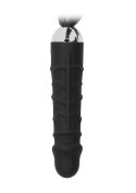 Czarny bicz z realistycznym silikonowym dildo
