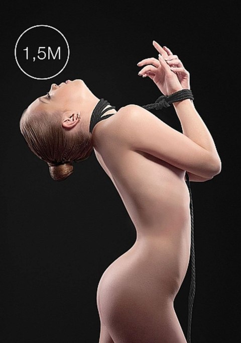 Zmysłowa Lina Kinbaku Mini - 1,5 m - Czarna