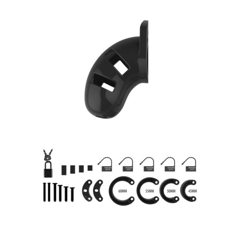Klatka Czystości na Penisa Man|Cage Model 13 Czarna - 6,5 cm