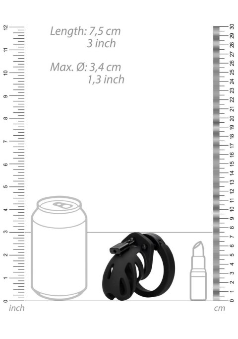 Pas Cnoty Model 23 – Klatka Wstrzemięźliwości – 6,5 cm – Czarny