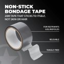 Zmysłowa Taśma Samoprzylepna PVC – 20 m – Srebrna