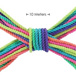 Zmysłowa Lina Bondage z Poliestru – 10 m – Wielokolorowa