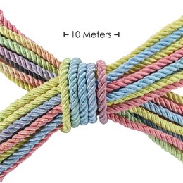 Zmysłowa Lina Bondage z Poliestru – 10 m – Pastelowy Mix Kolorów