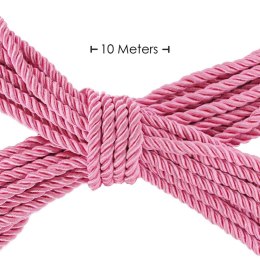 Zmysłowa Lina Bondage z Poliestru - 10 m - Różowa