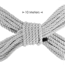 Srebrna Lina Bondage z Poliestru – 10 m (32,8 stopy)