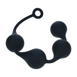 Silikonowe Kulki Analne „Kropla Wody” XL – Czarne, 50mm