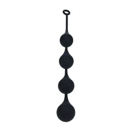 Silikonowe kulki analne w kształcie kropli wody XXL - 60 mm - Czarne