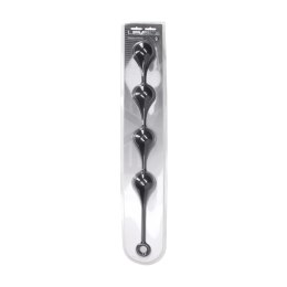 Silikonowe kulki analne w kształcie kropli wody XXL - 60 mm - Czarne