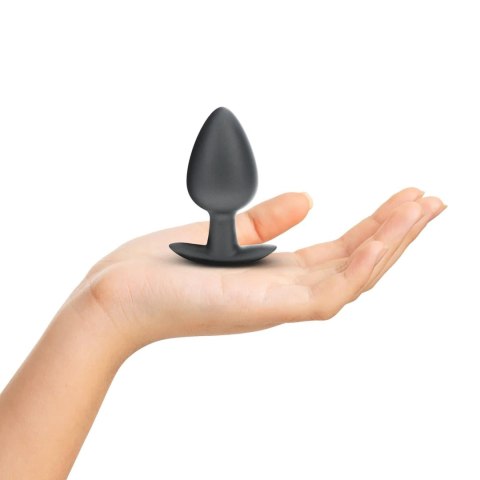 Jedwabiście Gładki Silikonowy Plug Analny – Duży – 8,9 cm – Grafitowy