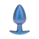 Luksusowy Gładki Plug Analny z Silikonu – Duży – 8,9 cm – Metaliczny Błękit