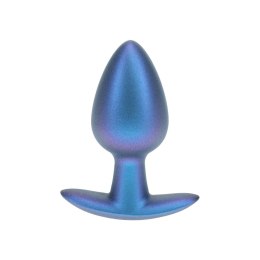 Gładki Silikonowy Korek Analny Ouch! – Średni – 7,9 cm – Metaliczny Błękit