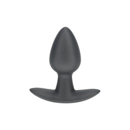 Gładki silikonowy korek analny Ouch! – mały (6,5 cm) w kolorze gunmetal