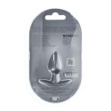 Gładki silikonowy korek analny Ouch! – mały (6,5 cm) w kolorze gunmetal
