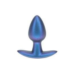 Gładki silikonowy korek analny Ouch! - Mały (6,5 cm) - Metaliczny Błękit