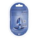 Gładki silikonowy korek analny Ouch! - Mały (6,5 cm) - Metaliczny Błękit