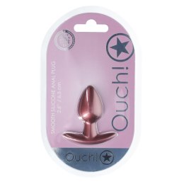 Zmysłowy Silikonowy Korek Analny Ouch! w odcieniu Różowego Złota (6,5 cm)