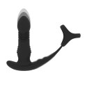 Masażer Prostaty z Funkcją Pulsacji i Wibracji oraz Potrójnym Pierścieniem Erektowym - Czarny