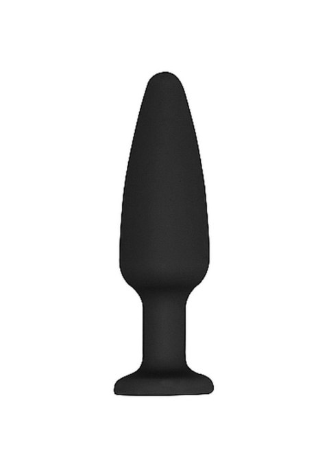 Elegancki Stożkowy Plug Analny z Diamentem - Czarny