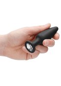 Elegancki Stożkowy Plug Analny z Diamentem - Czarny