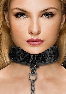 Elegancka Obroża z Odpinaną Smyczą - Czarna
