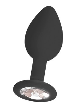 Silikonowy plug analny z eleganckim zdobieniem