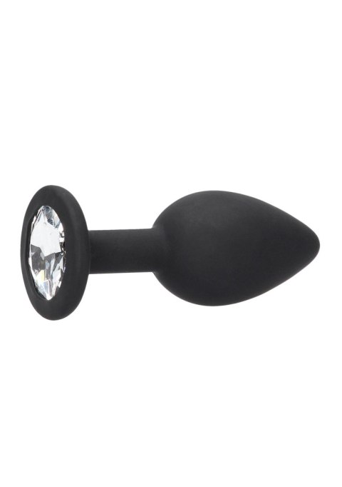 Silikonowy plug analny z eleganckim zdobieniem