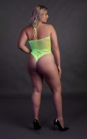Zmysłowe body z dekoltem halter – Neonowa Zieleń – XL/XXXXL