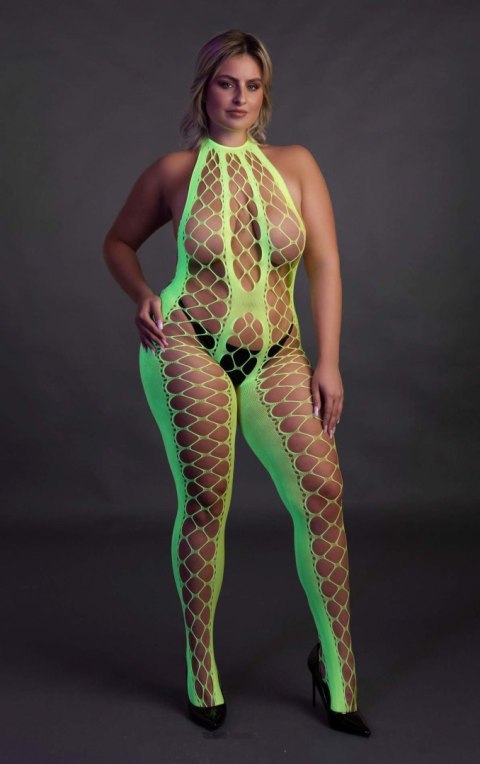 Bodystocking z dekoltem halter, rozmiar XL/XXXXL