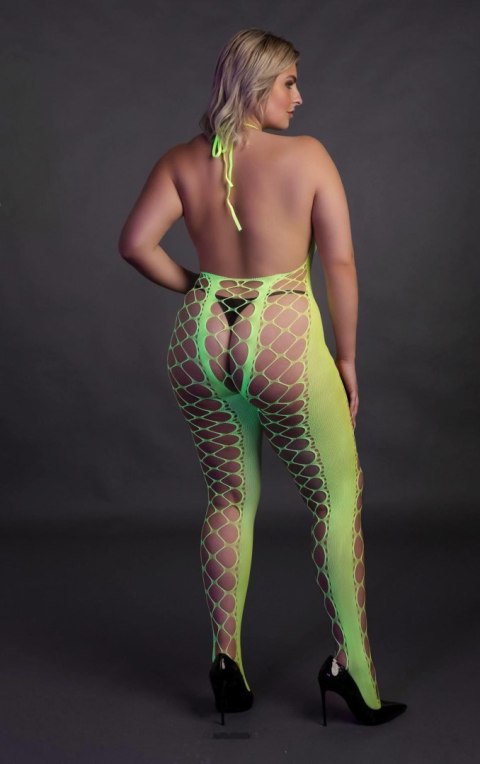 Bodystocking z dekoltem halter, rozmiar XL/XXXXL