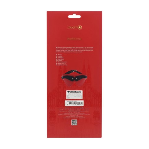 Milan Collection – Opaska na Oczy Czarno-Czerwona