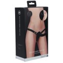 Ouch! - Regulowany Strap-On Silikonowy z Prążkowaną Teksturą - Czarny