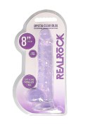 Realistyczne dildo z jądrami 20 cm - Fioletowy
