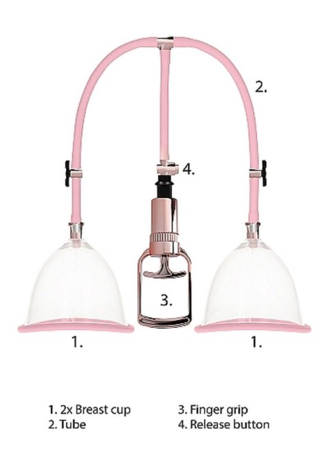 Zestaw pompek do piersi Rose Gold - średni