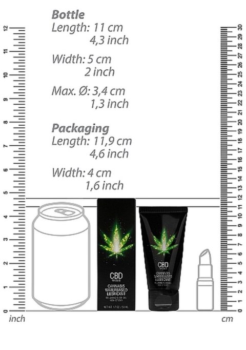 Nawilżający lubrykant intymny na bazie wody z CBD - 50 ml