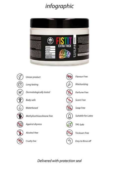 Żel do Fistingingu Fist It – Extra Thick – Rainbow – 500 ml
