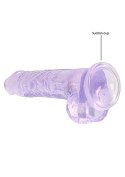 Realistyczne dildo z jądrami 20 cm - Fioletowy