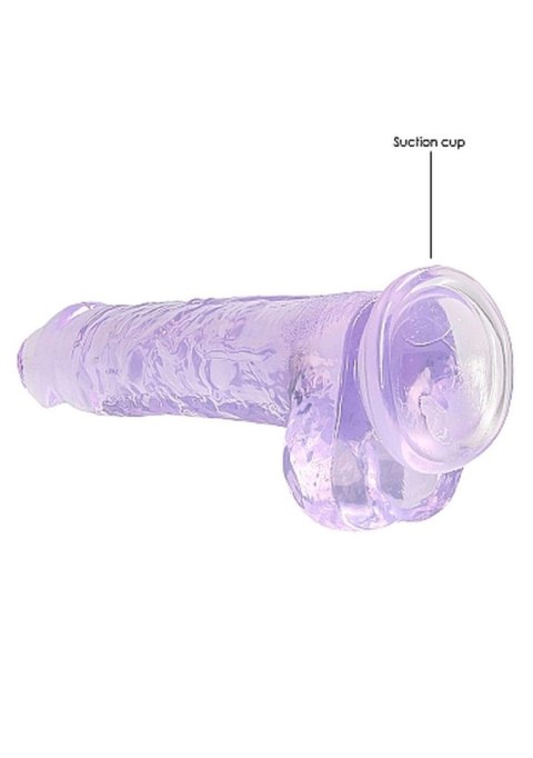 Realistyczne dildo z jądrami 20 cm - Fioletowy