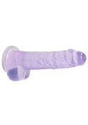Realistyczne dildo z jądrami 20 cm - Fioletowy
