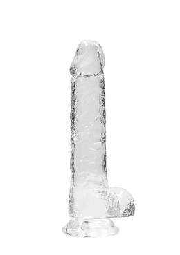 Realistyczne Dildo z Jądrami 20 cm - Transparentne