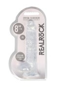 Realistyczne Dildo z Jądrami 20 cm - Transparentne