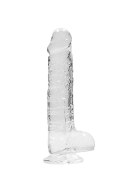 Realistyczne Dildo z Jądrami 20 cm - Transparentne
